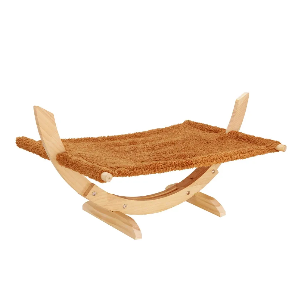 Luxury Cat Hammock Bed | Large Soft Plush Mat | Small Dog Anti-Sway Perch | Attractive Sturdy Wood Construction | Pet Toys | Alo Trendy