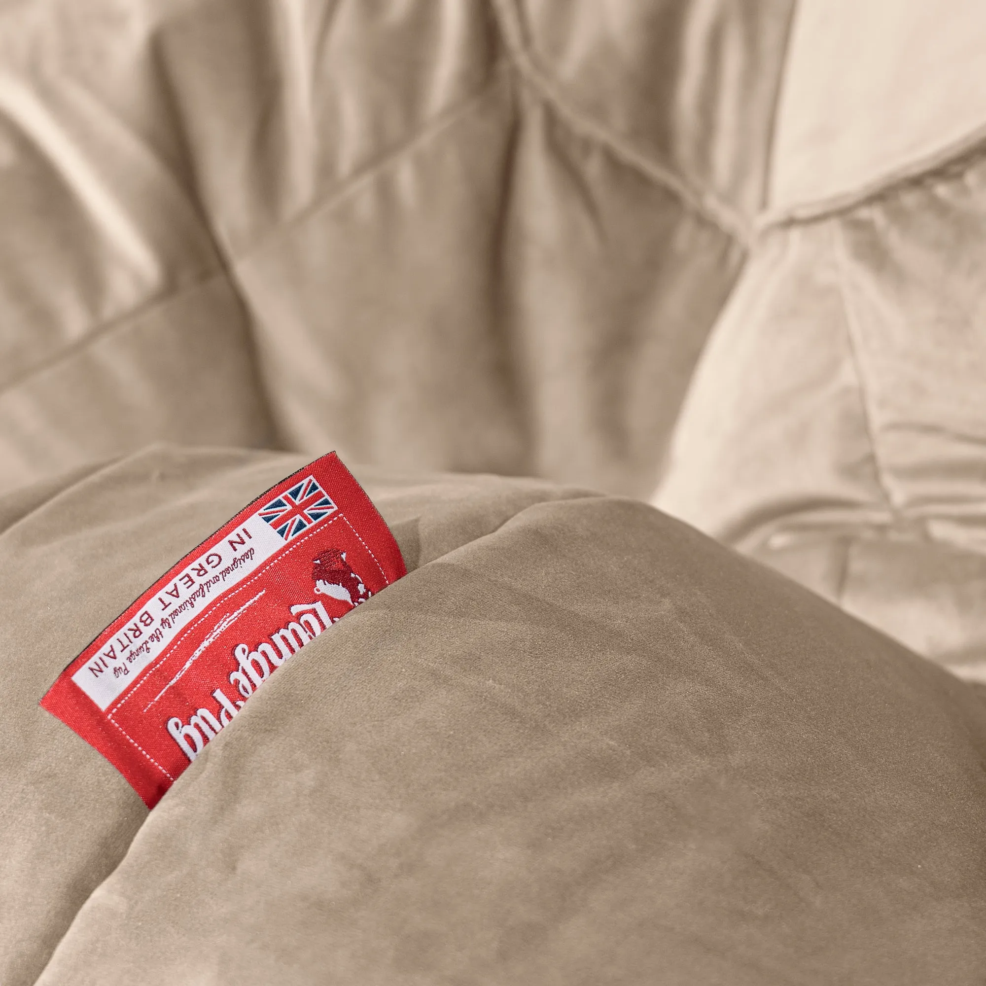 Mammoth Bean Bag Sofa - Velvet Mink