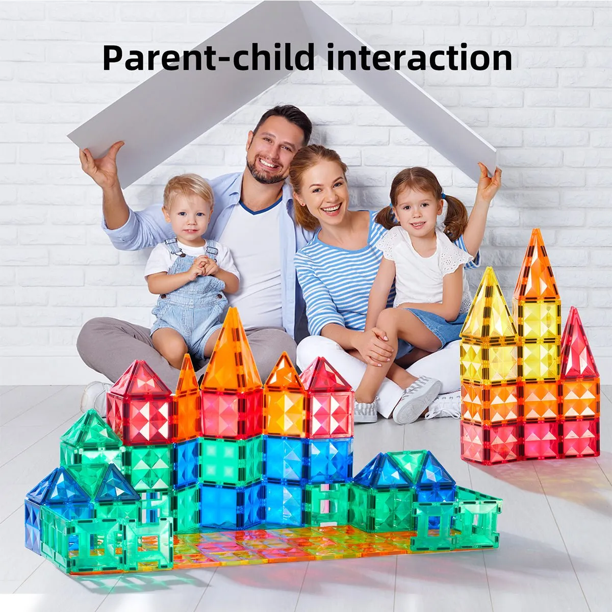 Marble Run 100pcs Colorful Magnetic Tiles