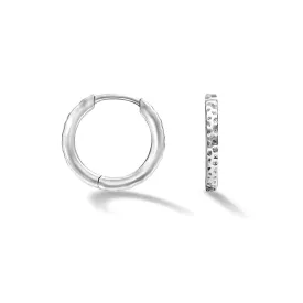 Medium Hammered Nomad Huggie Hoops