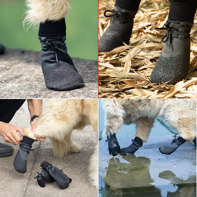 Medium Large Breed Dog WaterProof Rain Shoes Non-slip Rubber Boots Socks