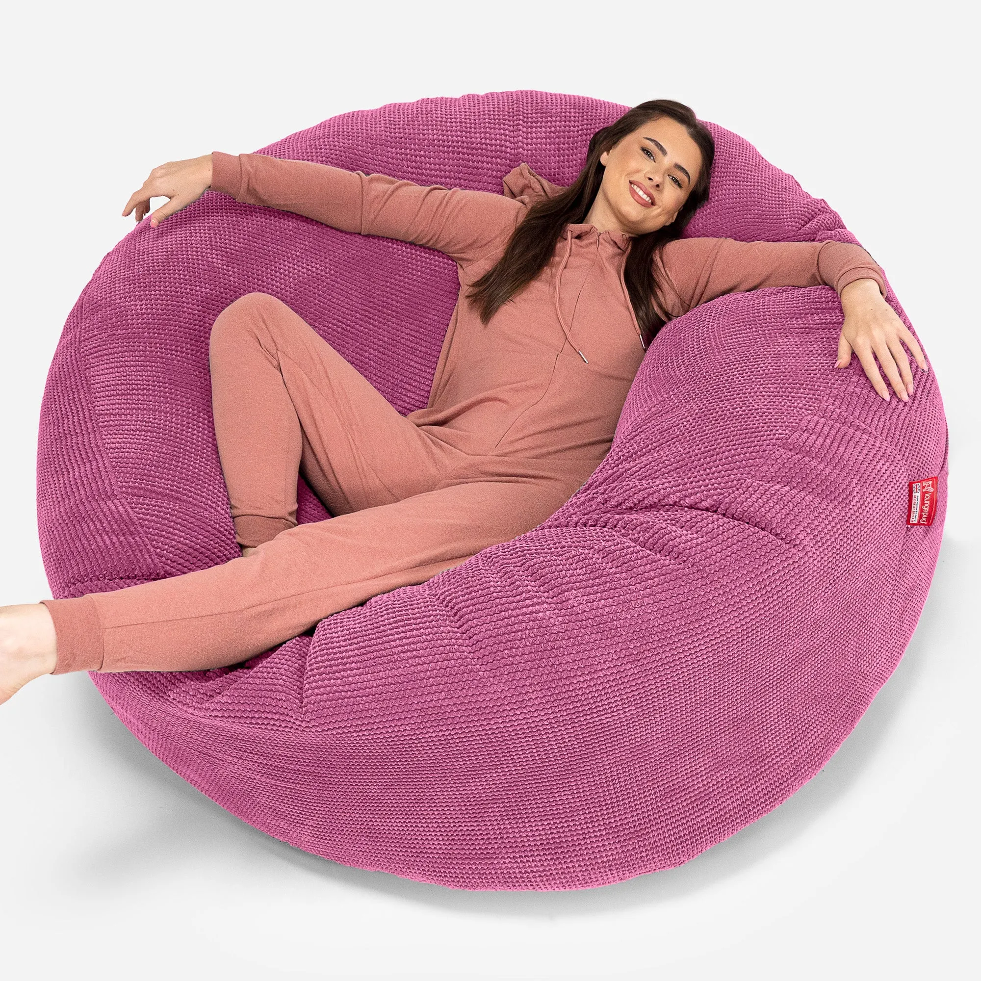Mega Mammoth Bean Bag Sofa - Pom Pom Pink