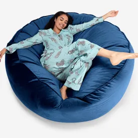 Mega Mammoth Bean Bag Sofa - Velvet Midnight Blue