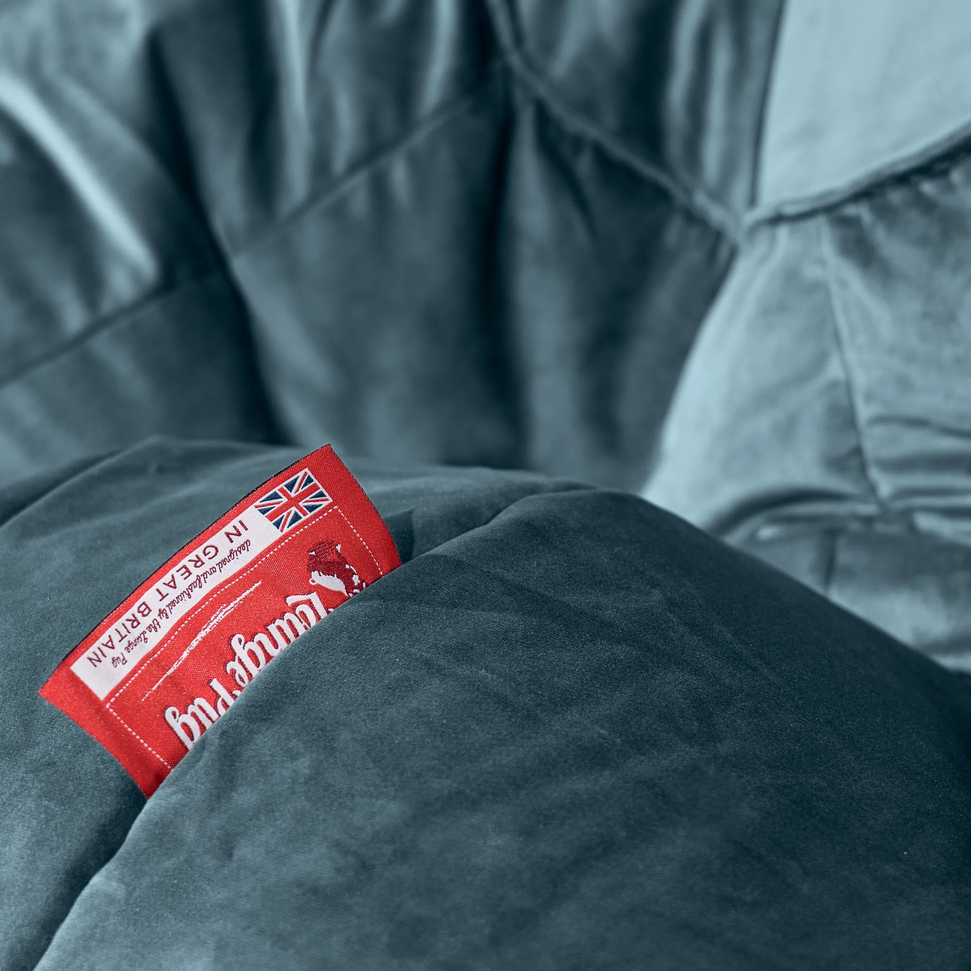 Mega Mammoth Bean Bag Sofa - Velvet Teal
