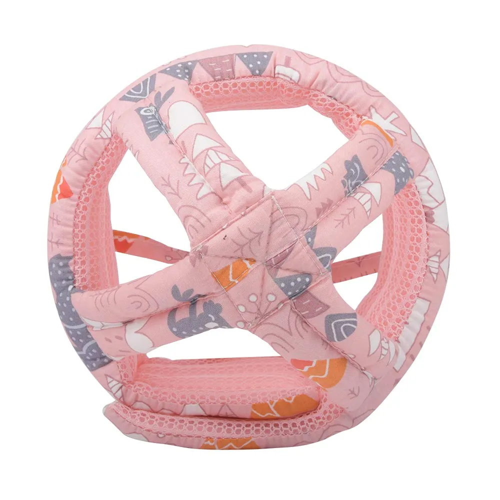 ORANGEHOME Toddler Walking Helmet, Baby Bumper Protect Hat Head Cushion Breathable, Kids Anti-Fall Safety Cap for Walking and Playing-Pink