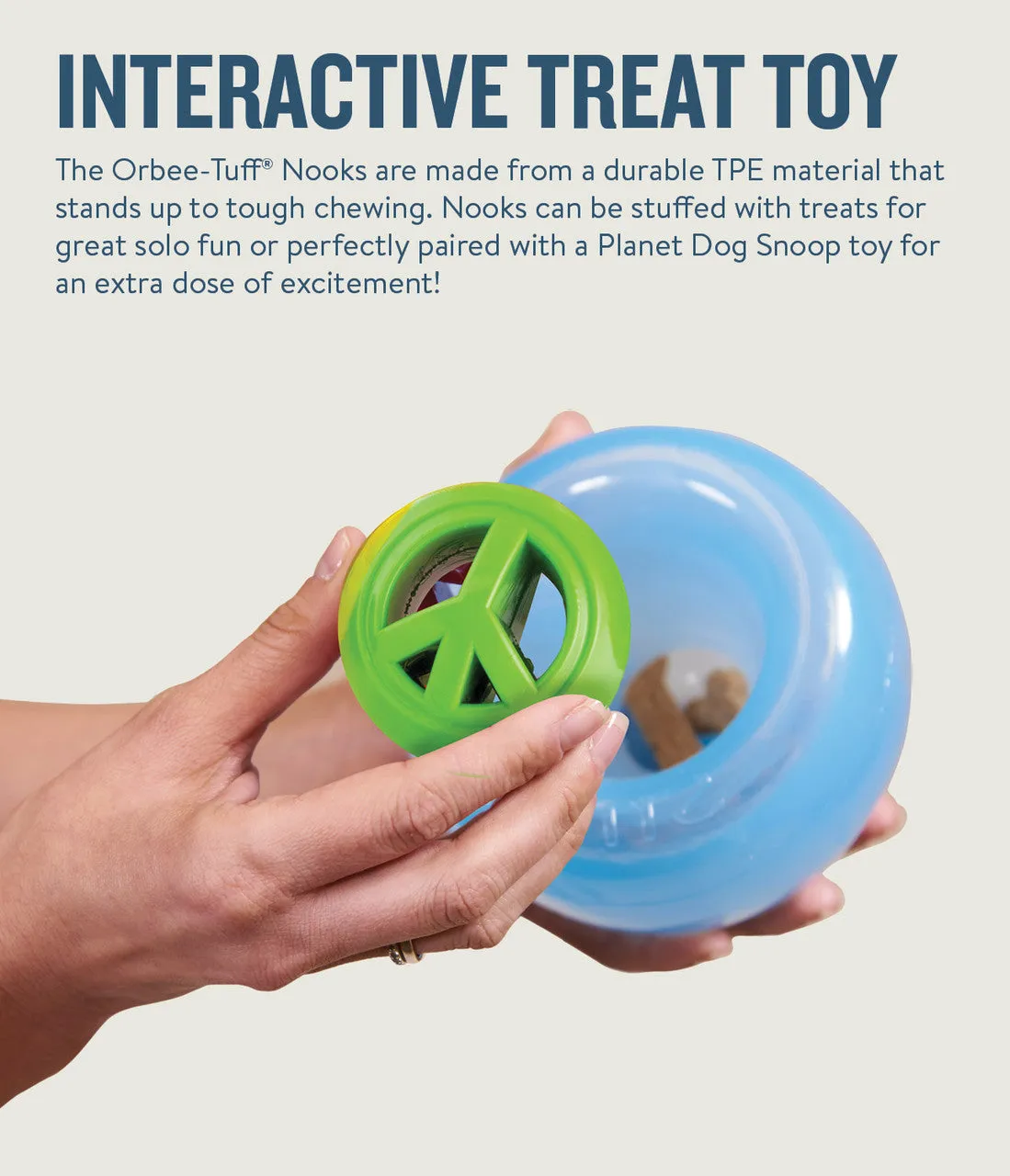 Orbee-Tuff Nooks Dog Toy (Green Peace)