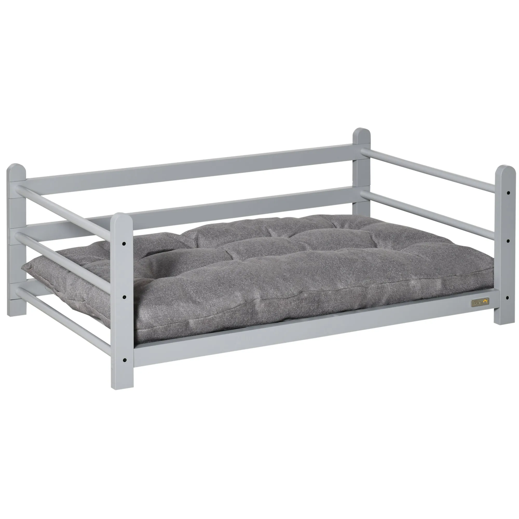 PawHut 95cm Raised Pet Bed Elevated Dog bed For Medium Sized Dogs Cushion