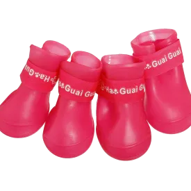 Pet Dog Rain Boots Booties Waterproof Protective Rubber Shoes