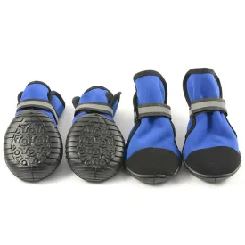 Pet Dog WaterProof Rain Shoes Boots Socks Non-slip Rubber Shoes Blue M – 2XL