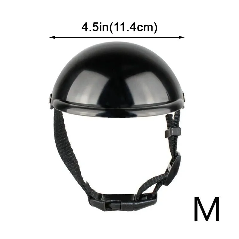 Pet Helmets Dog Cat Bicycle Motorcycle Helmet with Sunglasses Safety Doggie Hat for Traveling Head Protection Pet Supplies S / M