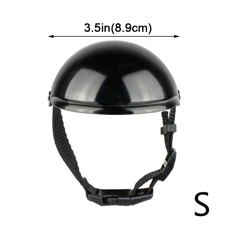 Pet Helmets Dog Cat Bicycle Motorcycle Helmet with Sunglasses Safety Doggie Hat for Traveling Head Protection Pet Supplies S / M