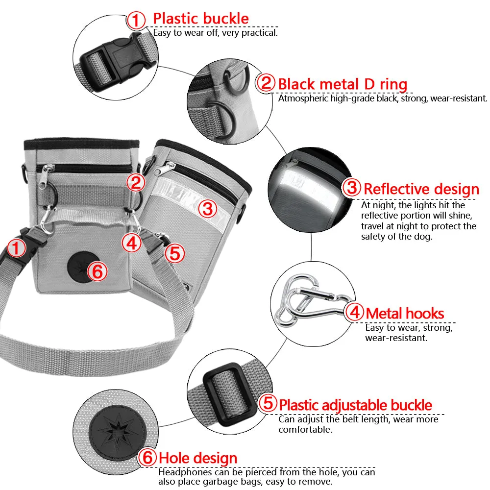 Pet Treat Bag Waist Hanging Feed Snack Training Pocket