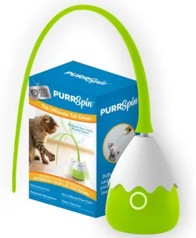 Pets Know Best PurrSpin Interactive Tail Chase Cat Toy- Unpredictable Movements, Automatic Timer, Multi-Speed for Active Play- Suits All Floor Types- Ultimate Cat Entertainment