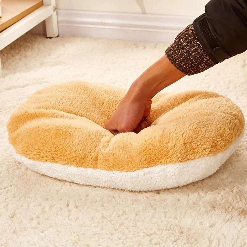 Plush Hamburger Cat Bed