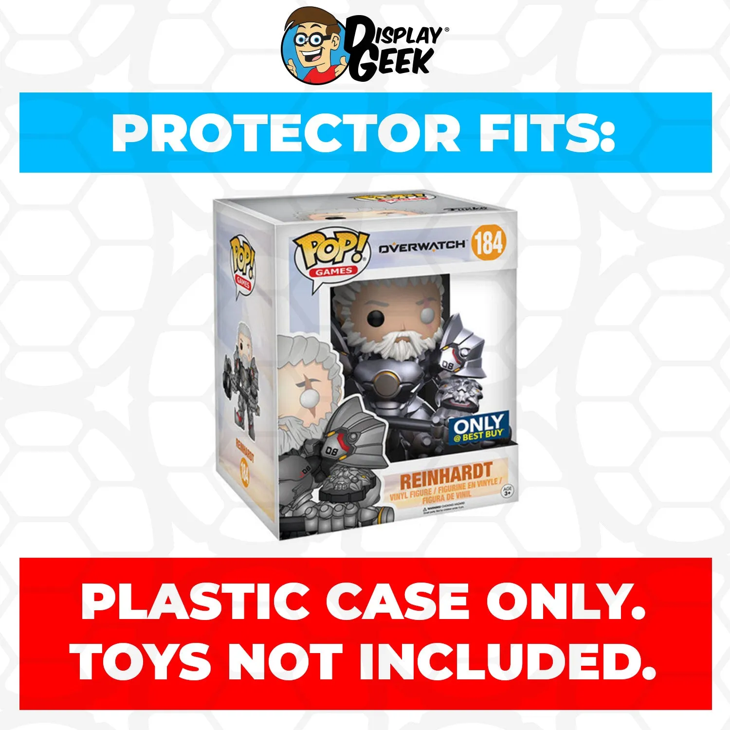 Pop Protector for 6 inch Reinhardt No Helmet #184 Super Funko Pop