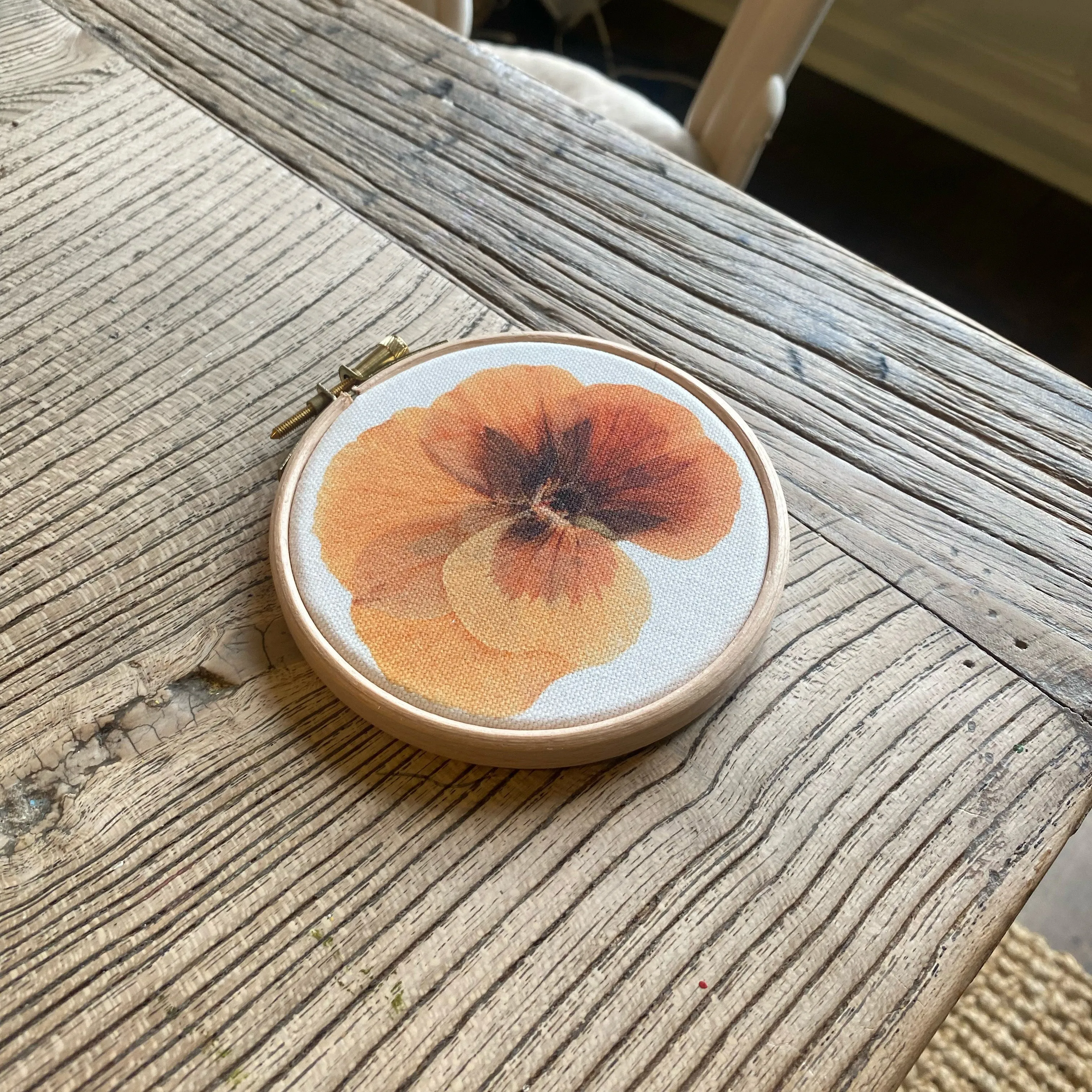Pressed Flower Art Hoop