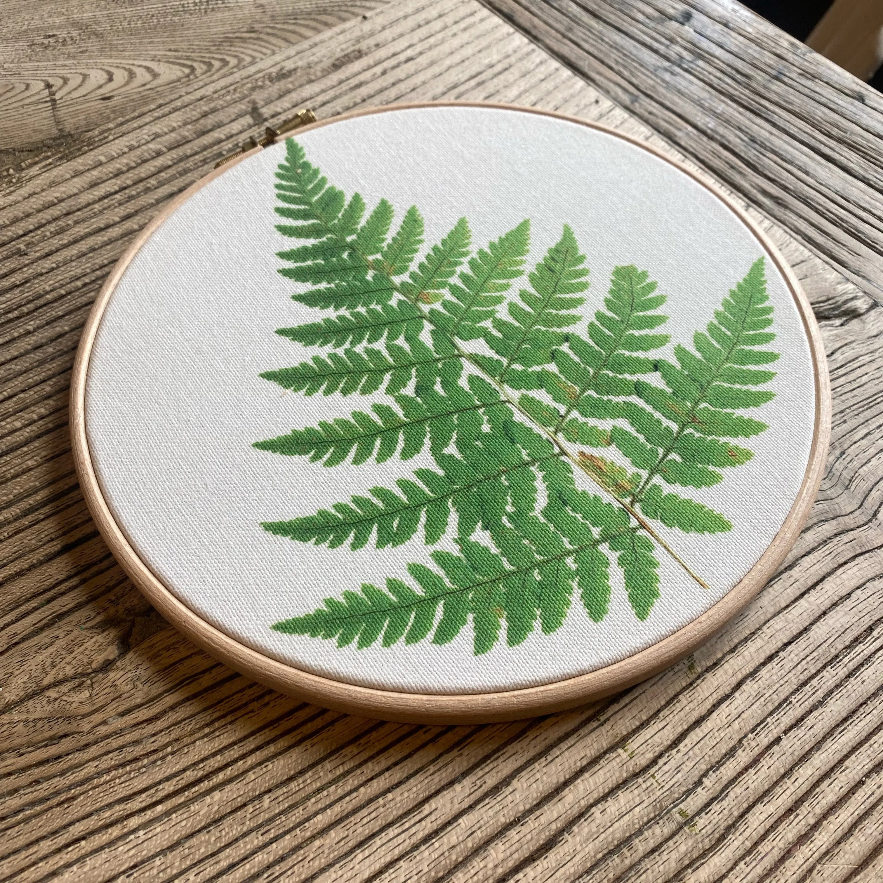 Pressed Flower Art Hoop