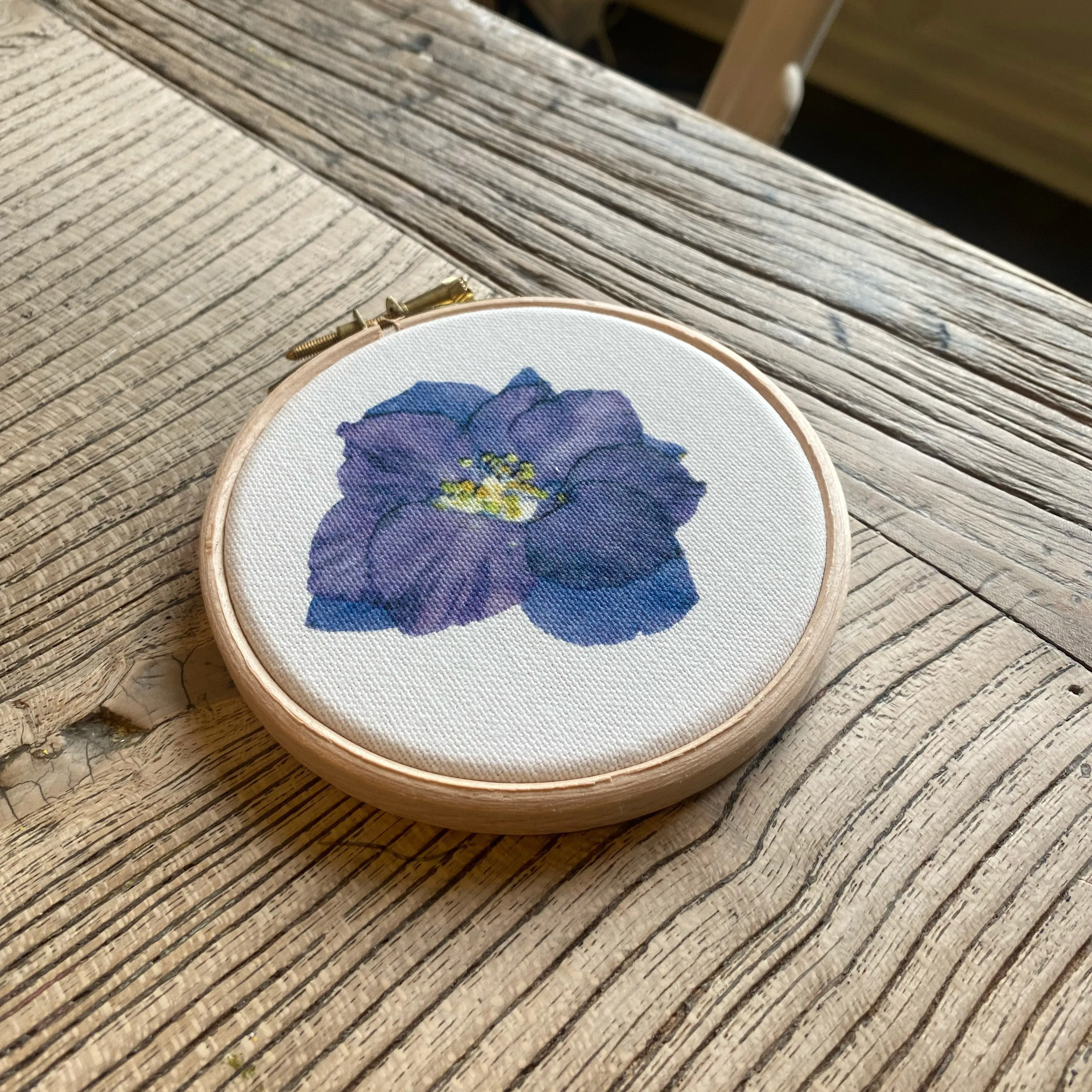 Pressed Flower Art Hoop