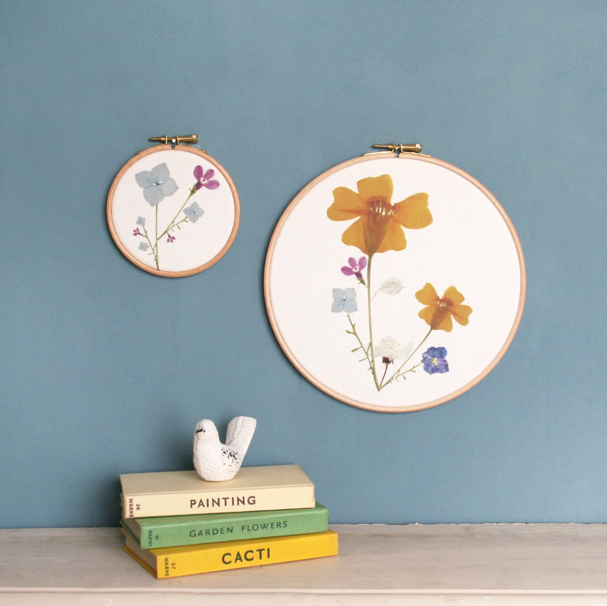 Pressed Flower Art Hoop