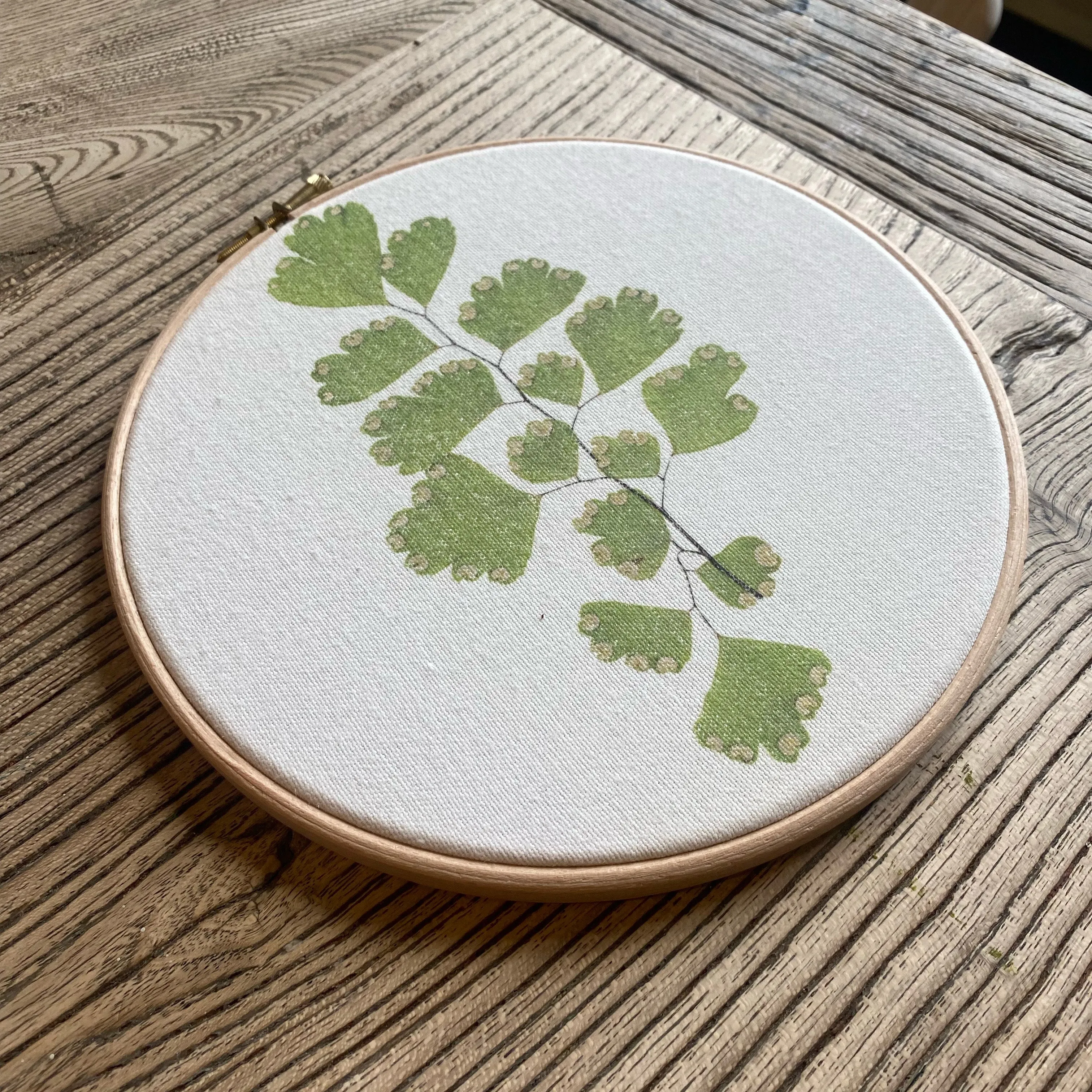 Pressed Flower Art Hoop
