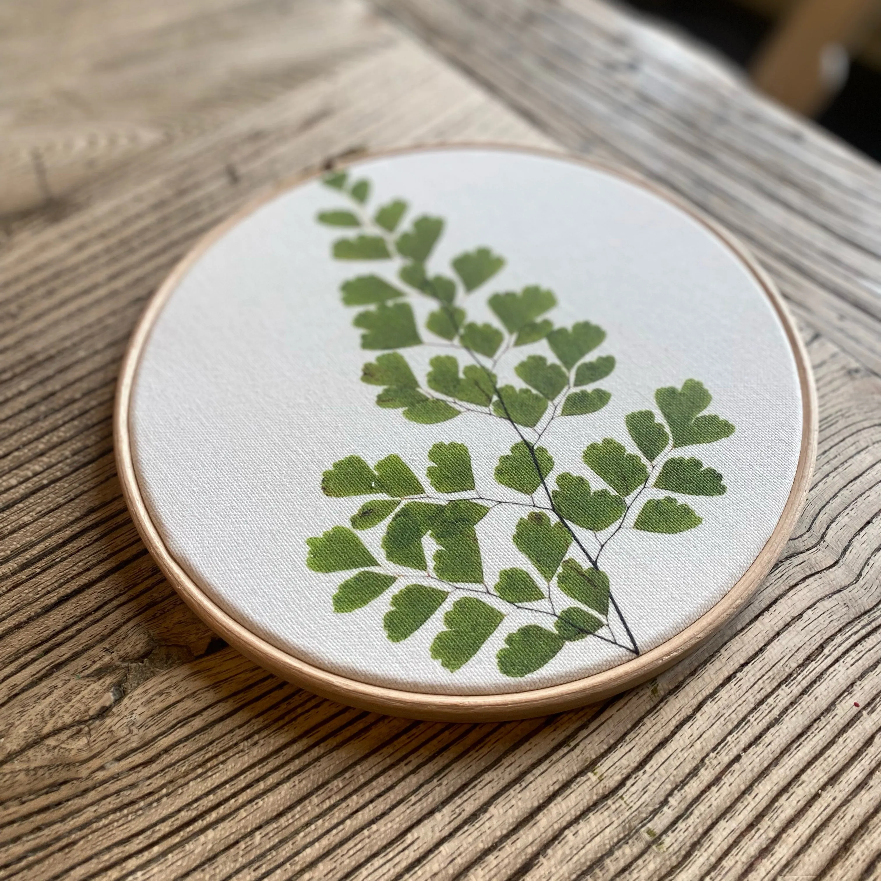 Pressed Flower Art Hoop