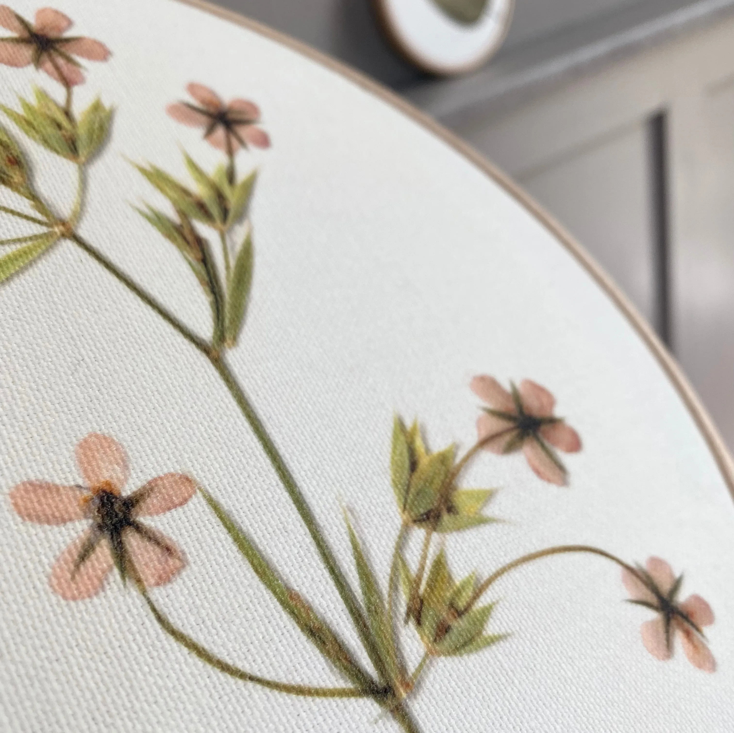Pressed Flower Art Hoop