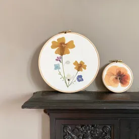 Pressed Flower Art Hoop
