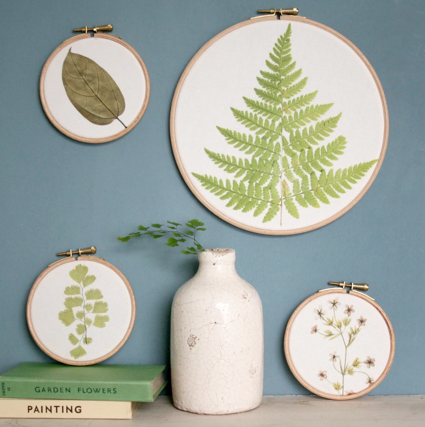 Pressed Flower Art Hoop