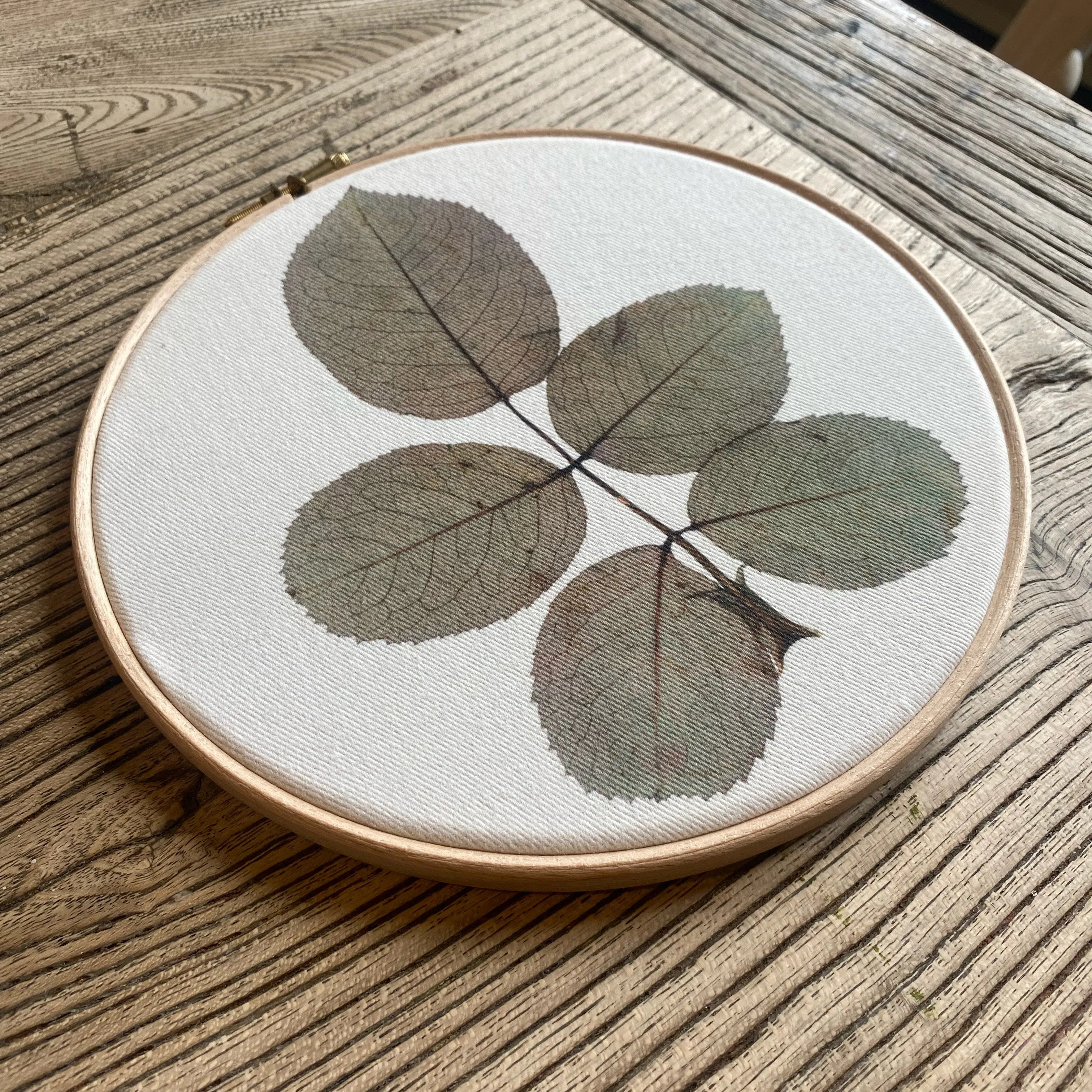 Pressed Flower Art Hoop