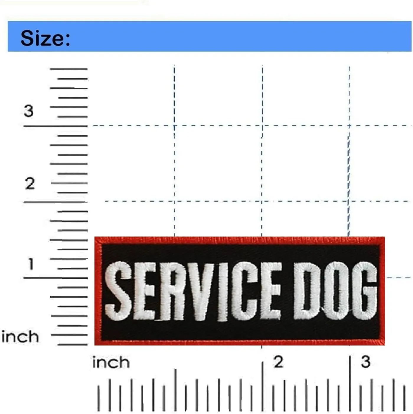 Service Dog Patches 2Pcs, Servcie Dog ID Tag Easily Attach to Collar, Vest, Harness (Black Rectangular-1)
