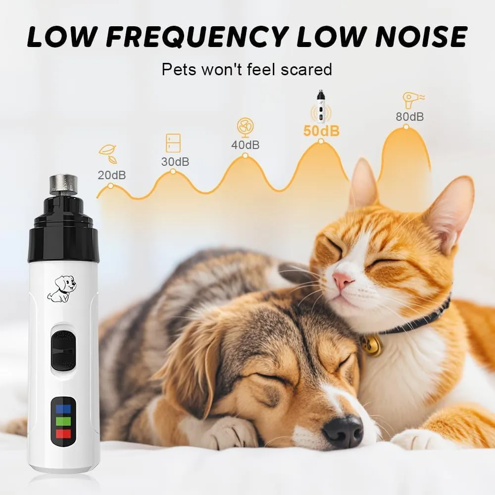Silent Groom Pro Nail Grinder, Silent Groom Pro, 2025 New Heusom Silent Groom Pro Nail Grinder, USB Rechargeable Pet Nail Grinder, Dog Nail Trimmers, Pet Paws Grooming Smoothing Tool (F)