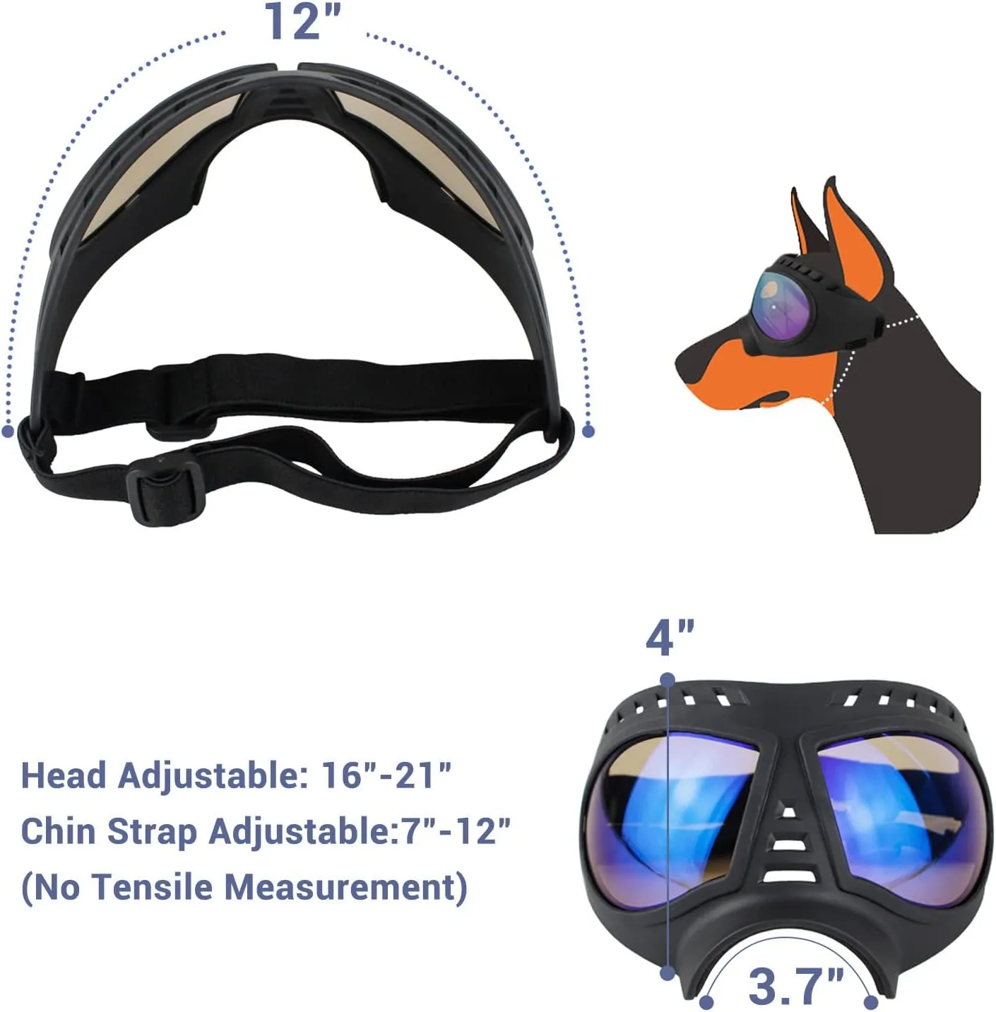 Transparent Dog Glasses