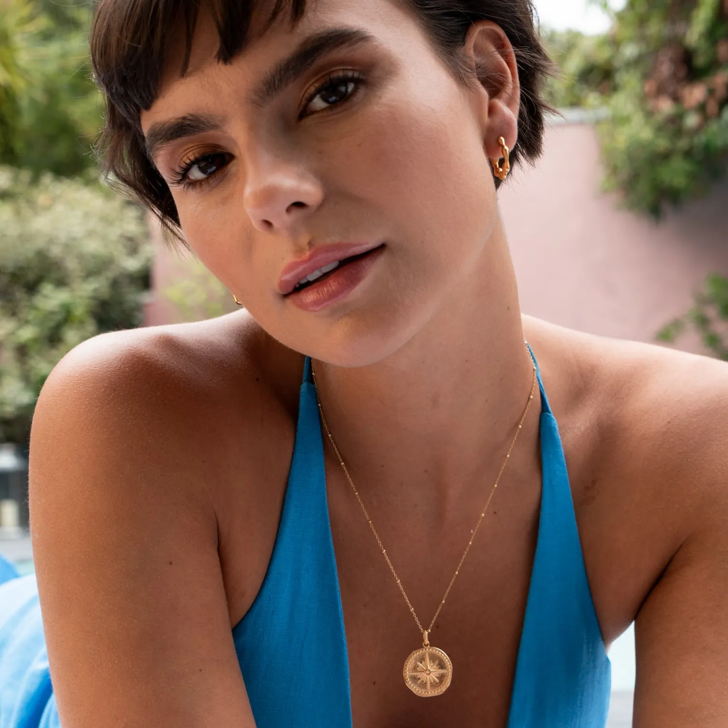 Waterfall Hinged Huggie Hoops