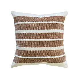 Wyatt Cushion in Tobacco/Ivory