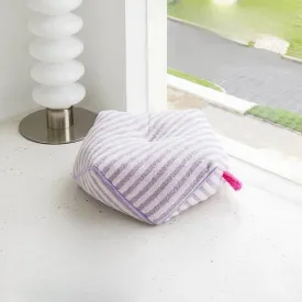 ZEZE Soft Striped Purple Pet Cushion
